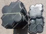 Формы для тротуарной плитки Клевер с кругами гладкий 4, 5 см